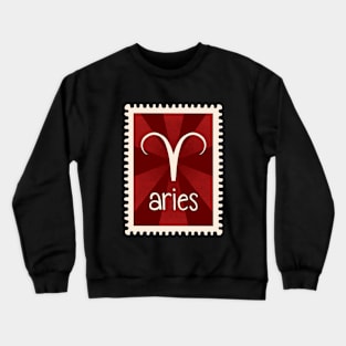 Aries Zodiac Sign Stamp Crewneck Sweatshirt